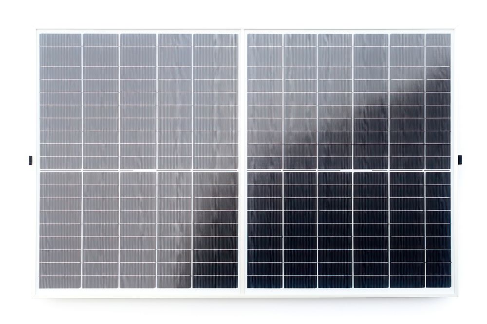 White background solar panels electricity technology. AI generated Image by rawpixel.