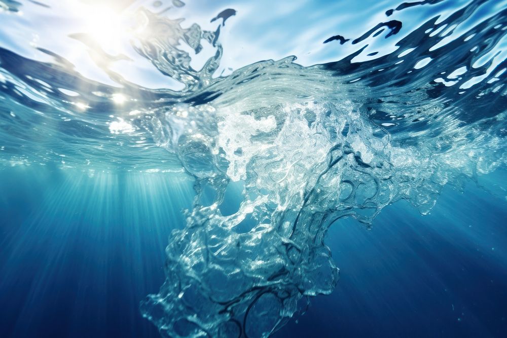 Underwater swimming outdoors nature. AI generated Image by rawpixel.