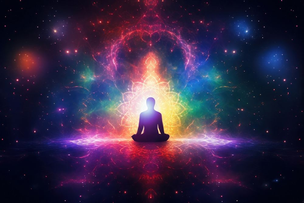 Universe spirituality nebula night. AI generated Image by rawpixel.