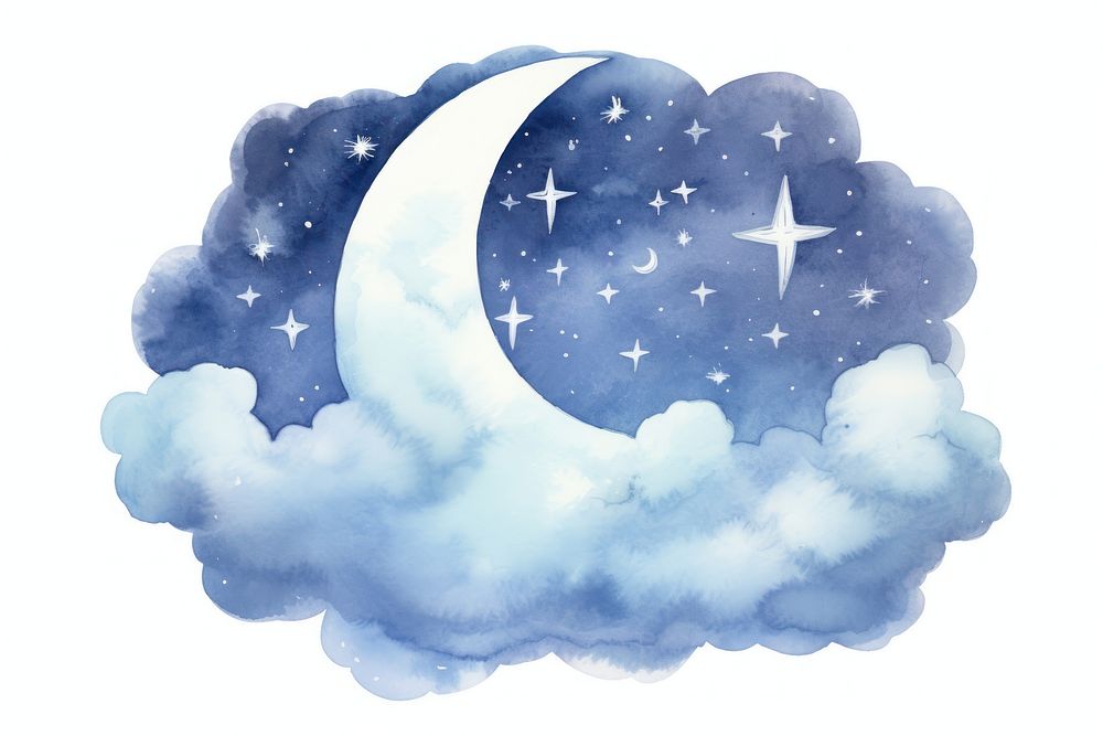 Night cloud moon astronomy. AI generated Image by rawpixel.