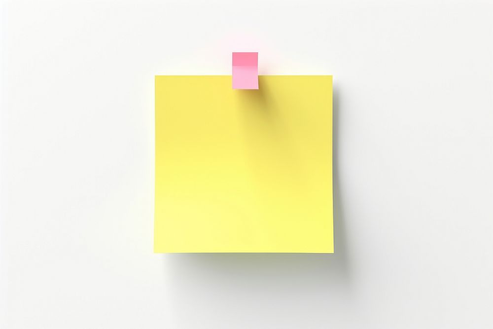 Paper note white background yellow. AI generated Image by rawpixel.