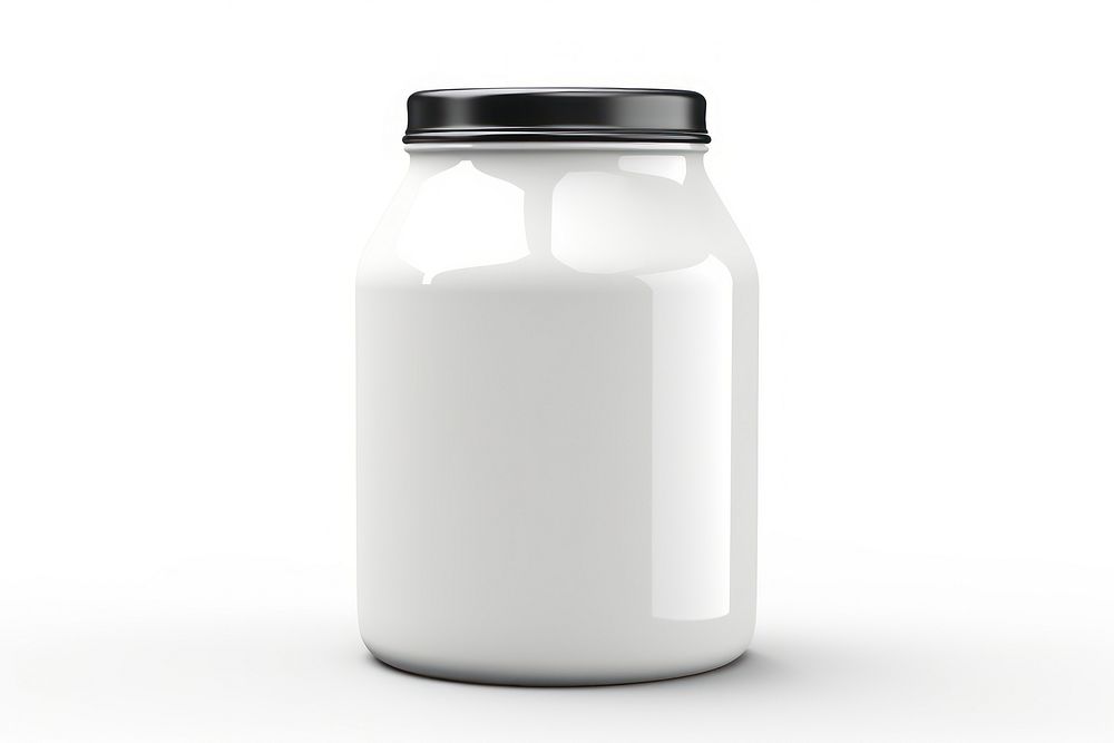 Milk bottle white jar. AI generated Image by rawpixel.