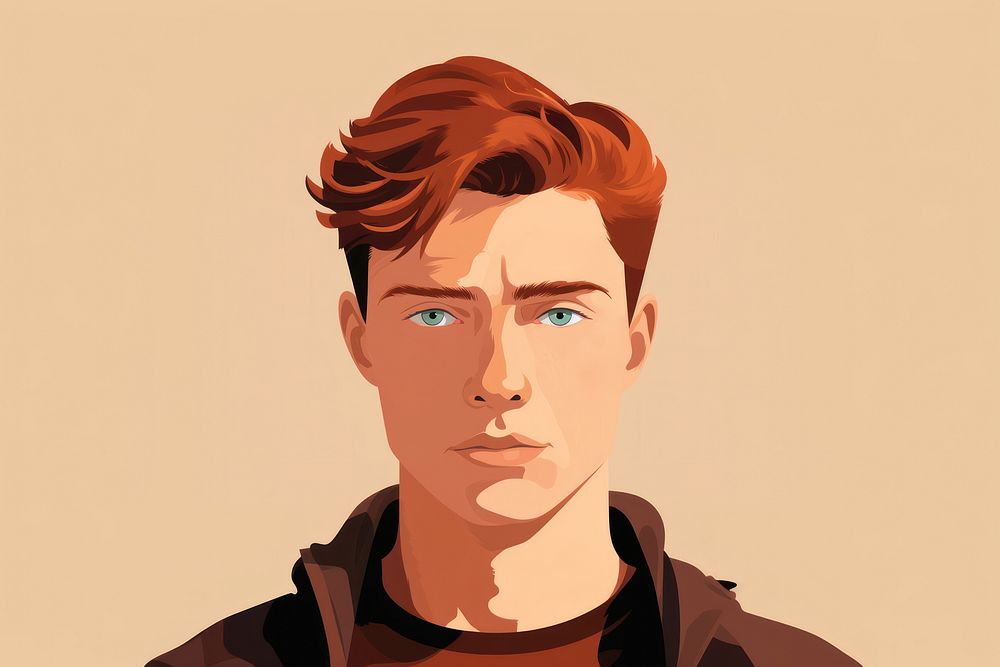 Male portrait sketch adult. AI generated Image by rawpixel.