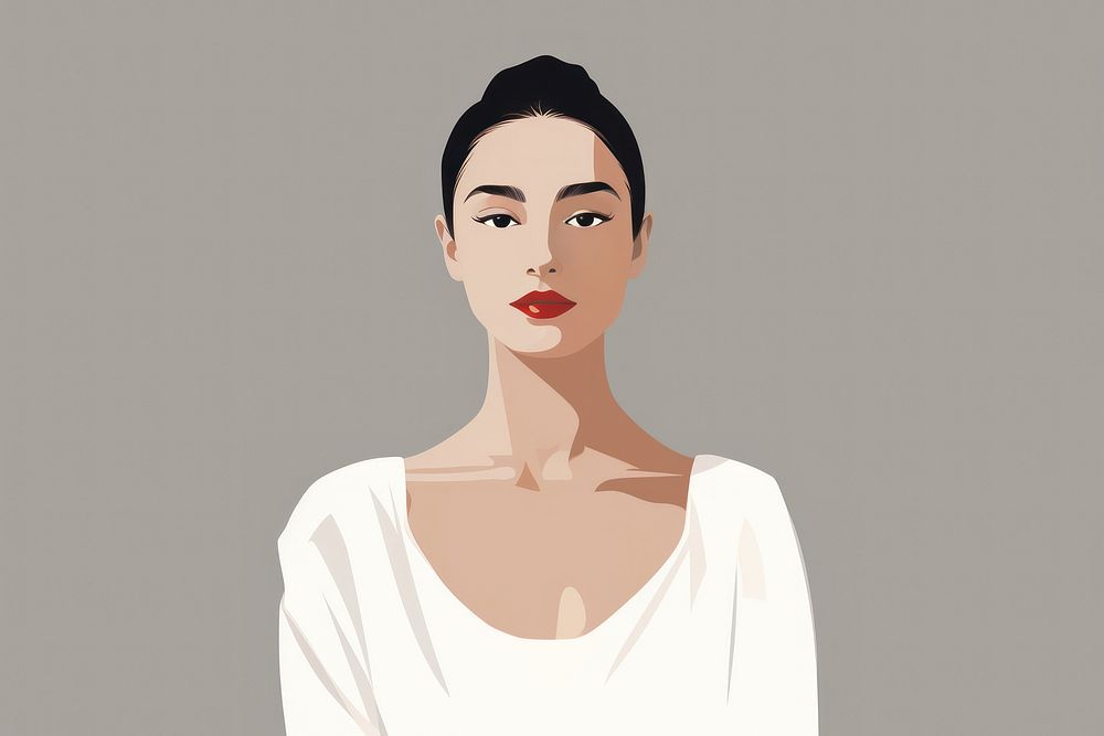 Female portrait adult face. AI generated Image by rawpixel.