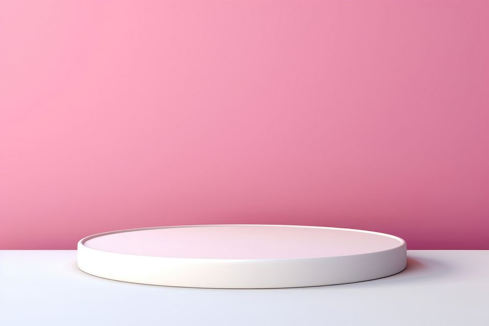 Table pink pink background porcelain, digital paint illustration. AI generated image
