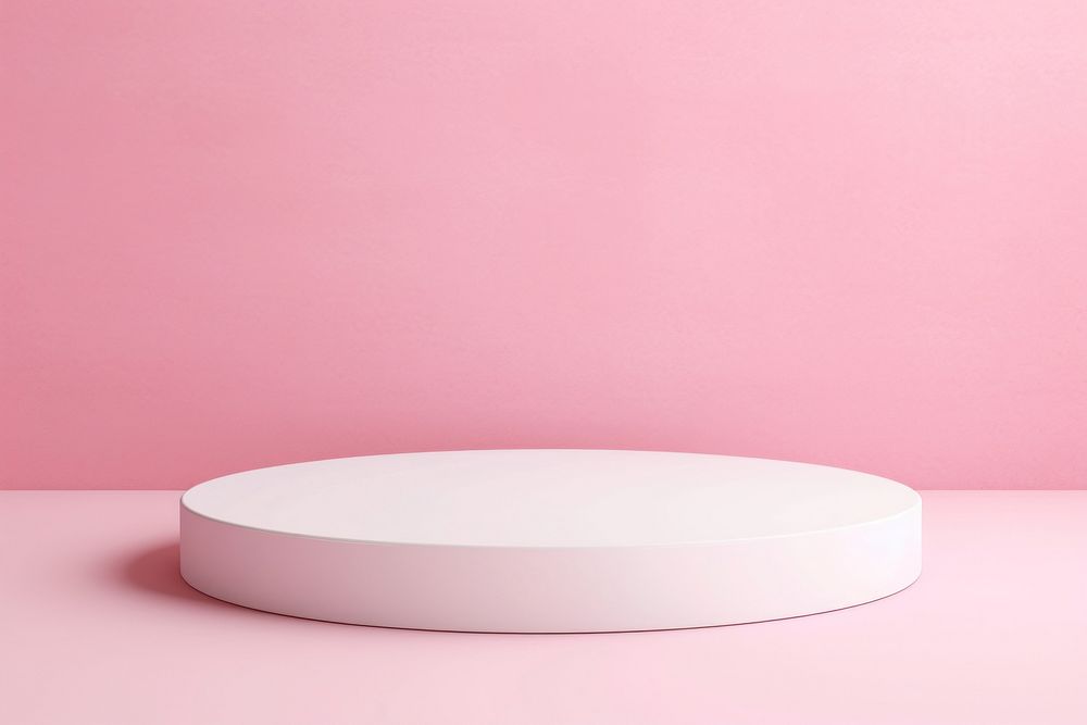 Table pink pink background simplicity, digital paint illustration. AI generated image