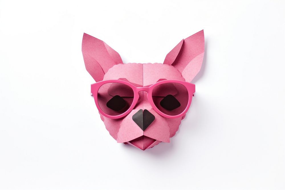 Glasses art origami heart. AI generated Image by rawpixel.
