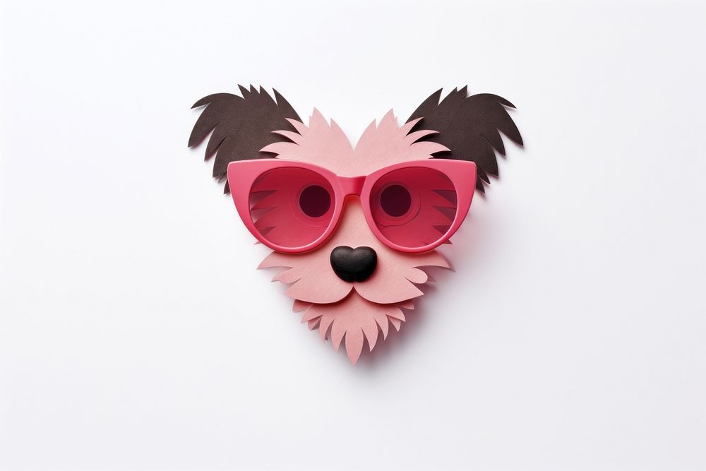 Art sunglasses heart pink. AI generated Image by rawpixel.