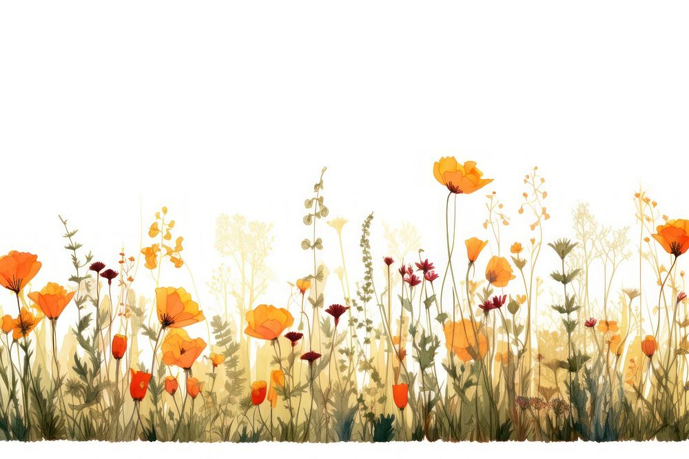 Flower field grassland outdoors. AI generated Image by rawpixel.