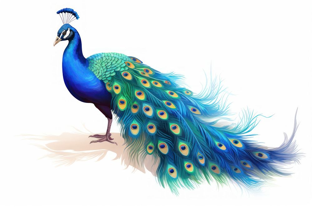 Peacock animal bird lightweight. | Premium Photo Illustration - rawpixel