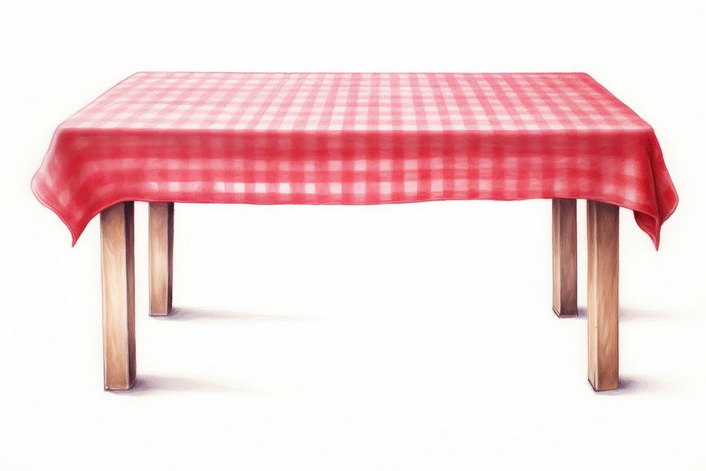 Tablecloth furniture pattern red. AI generated Image by rawpixel.