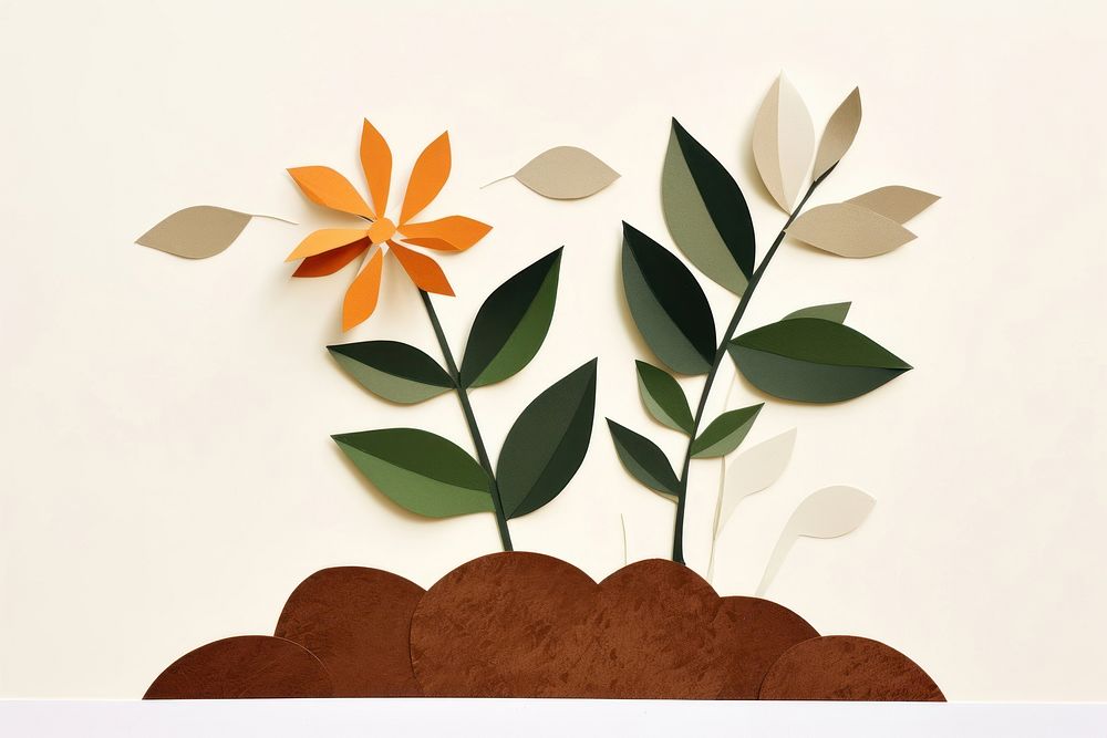 Plant art flower leaf. AI generated Image by rawpixel.
