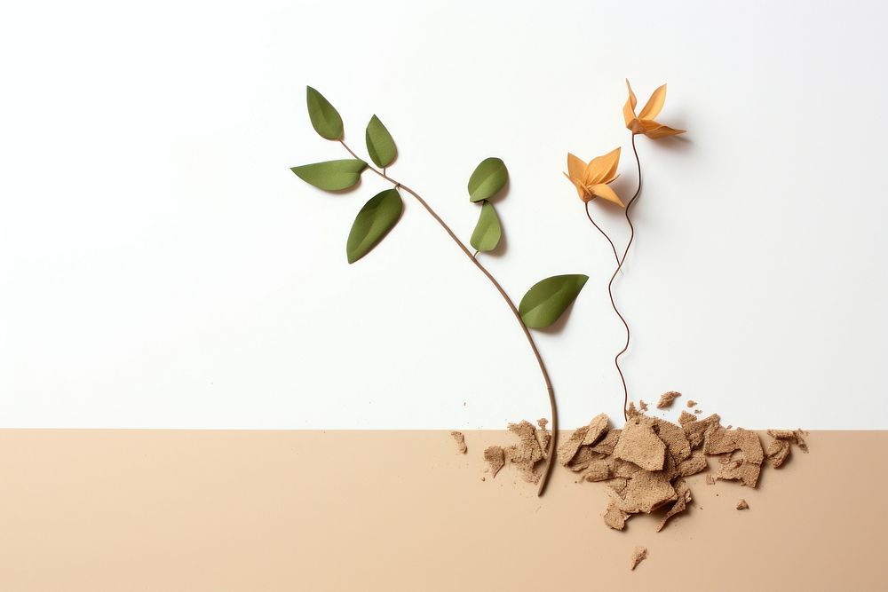 Plant flower leaf wall. AI generated Image by rawpixel.