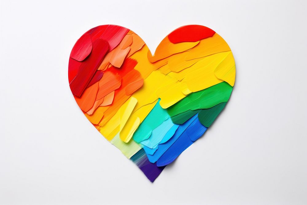 Art rainbow heart paper. 