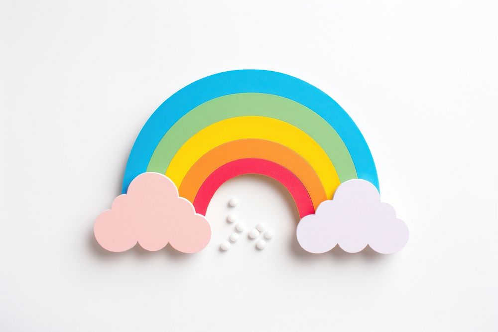 Rainbow cloud art confectionery. AI generated Image by rawpixel.