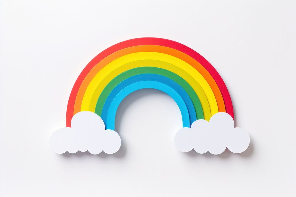 Rainbow nature cloud sky. AI generated Image by rawpixel.
