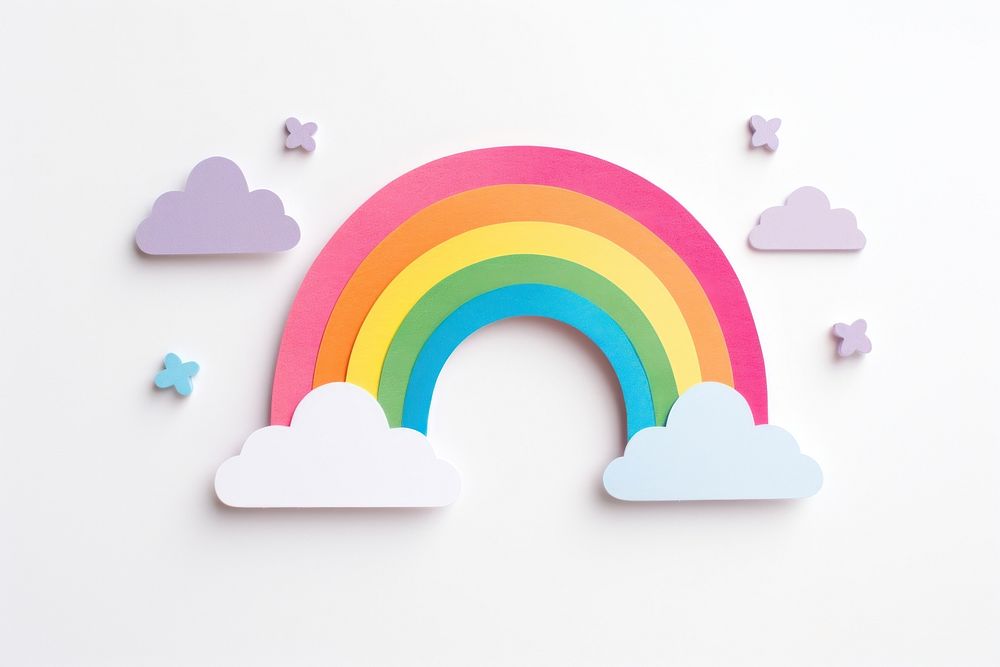 Rainbow cloud art creativity. AI generated Image by rawpixel.