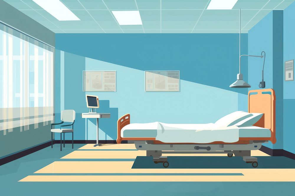 Hospital architecture furniture building. AI generated Image by rawpixel.