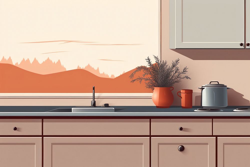 Kitchen windowsill sink room. AI generated Image by rawpixel.