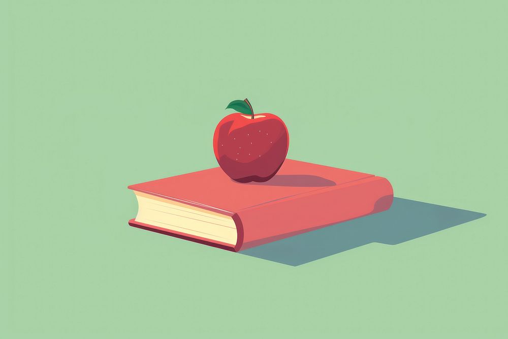 Apple book publication plant. AI generated Image by rawpixel.