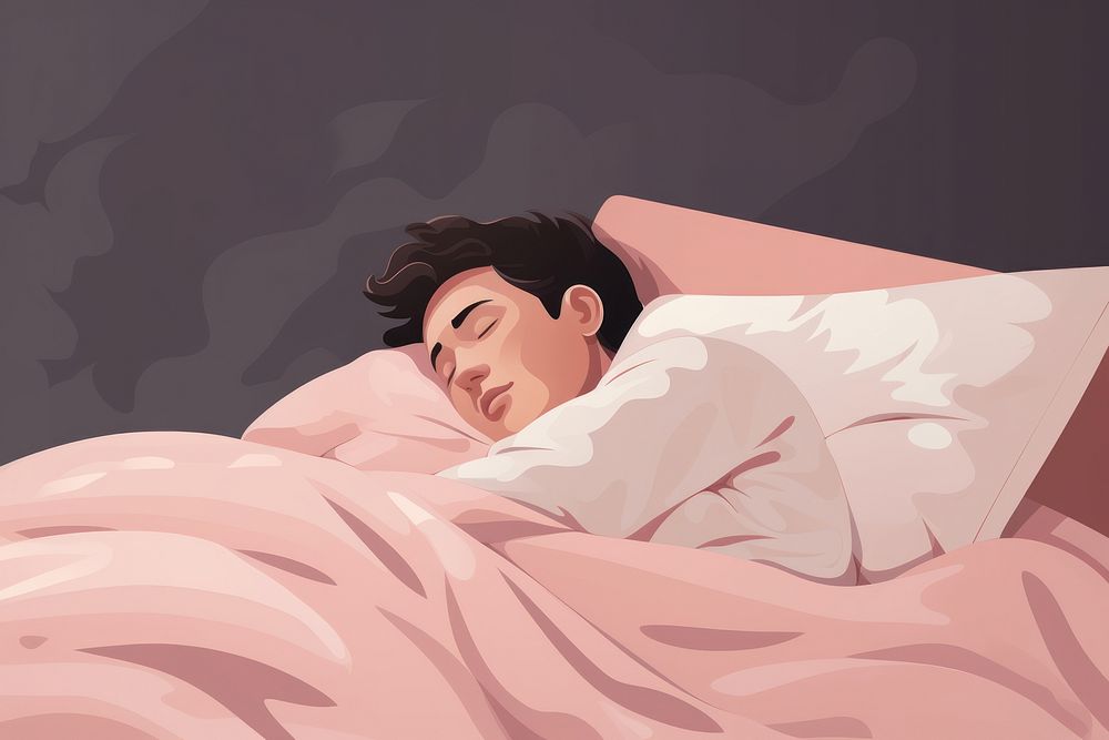 Sleeping blanket adult male. AI generated Image by rawpixel.