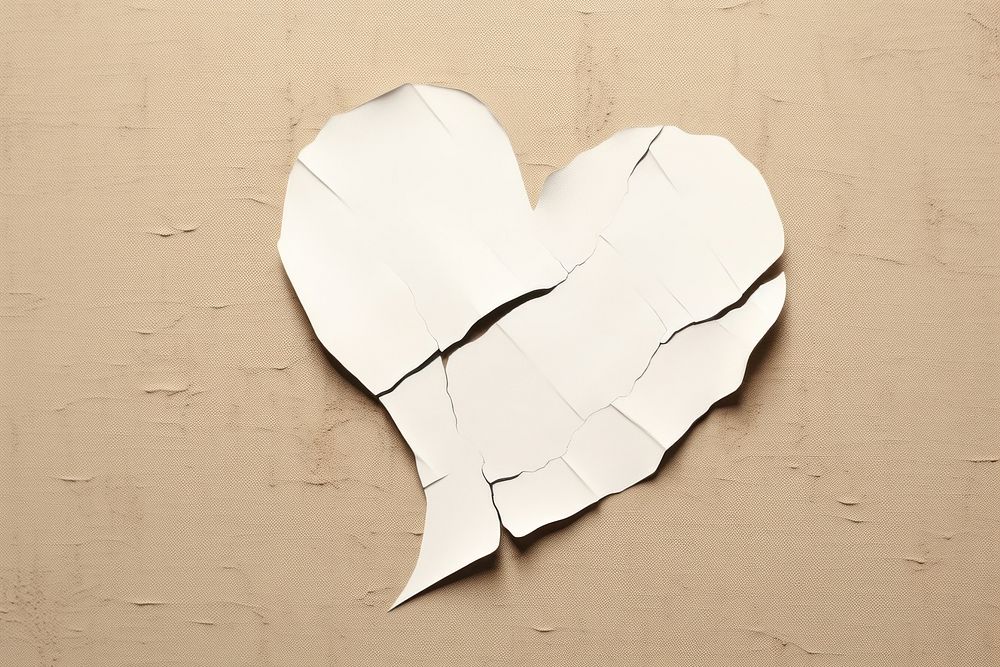 Heart paper white creativity. 