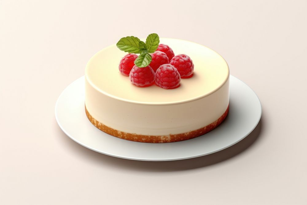 Cake cheesecake dessert berry. AI generated Image by rawpixel.