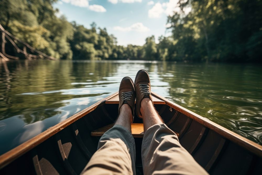 Boat outdoors vehicle nature. AI generated Image by rawpixel.