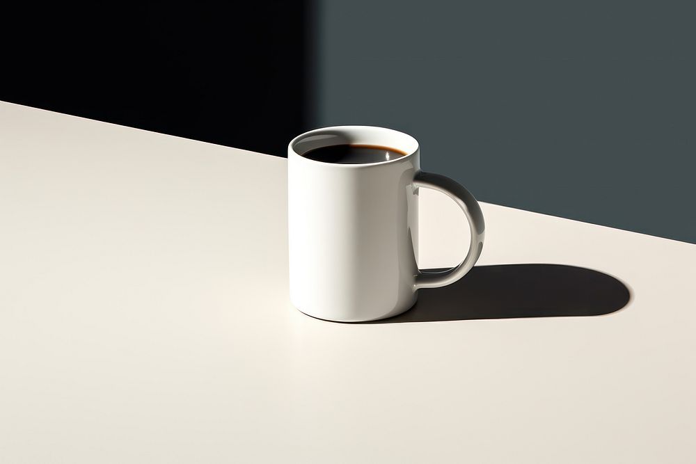 Mug lighting shadow coffee. AI generated Image by rawpixel.