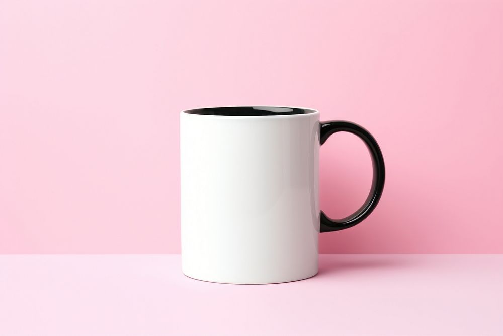 Mug pink cup refreshment. AI generated Image by rawpixel.