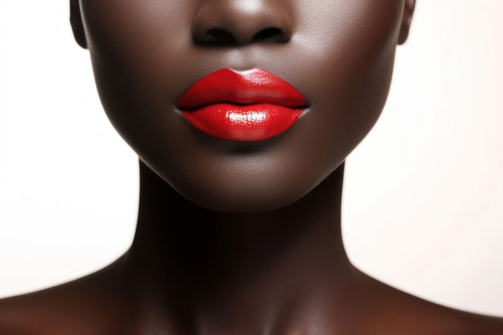 Skin cosmetics lipstick portrait. AI generated Image by rawpixel.