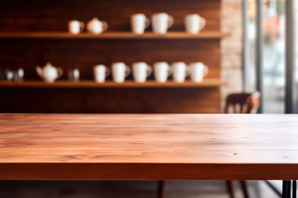 Hardwood table furniture tabletop. AI generated Image by rawpixel.