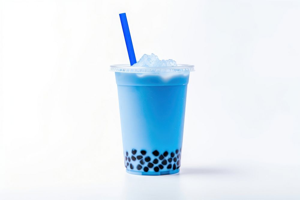 Drink straw blue cup. AI generated Image by rawpixel.
