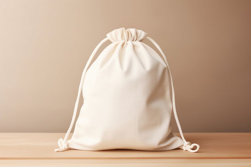 Bag handbag white brown. AI generated Image by rawpixel.