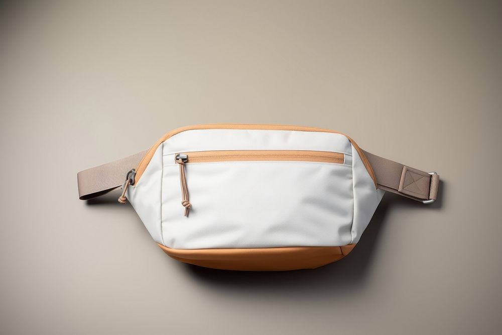 Bag handbag white brown. AI generated Image by rawpixel.