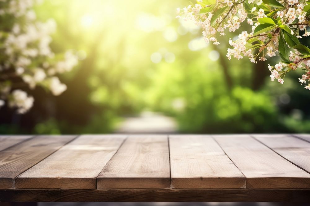 Nature table wood backgrounds. AI generated Image by rawpixel.