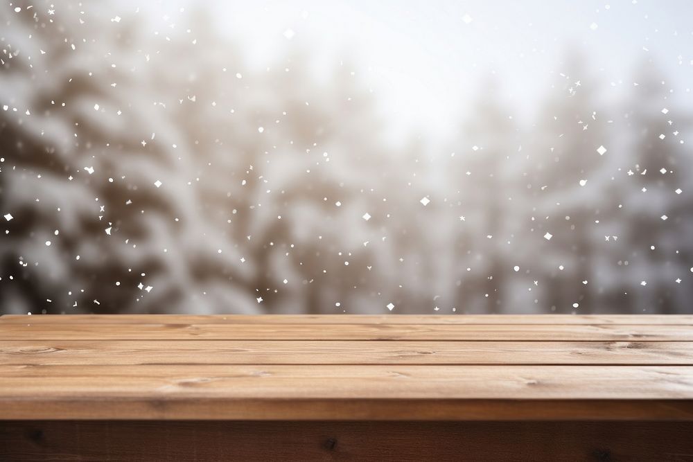 Table wood snow backgrounds. 