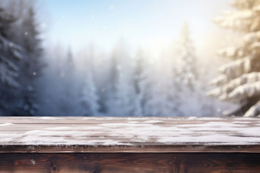 Snow wood landscape outdoors. AI generated Image by rawpixel.