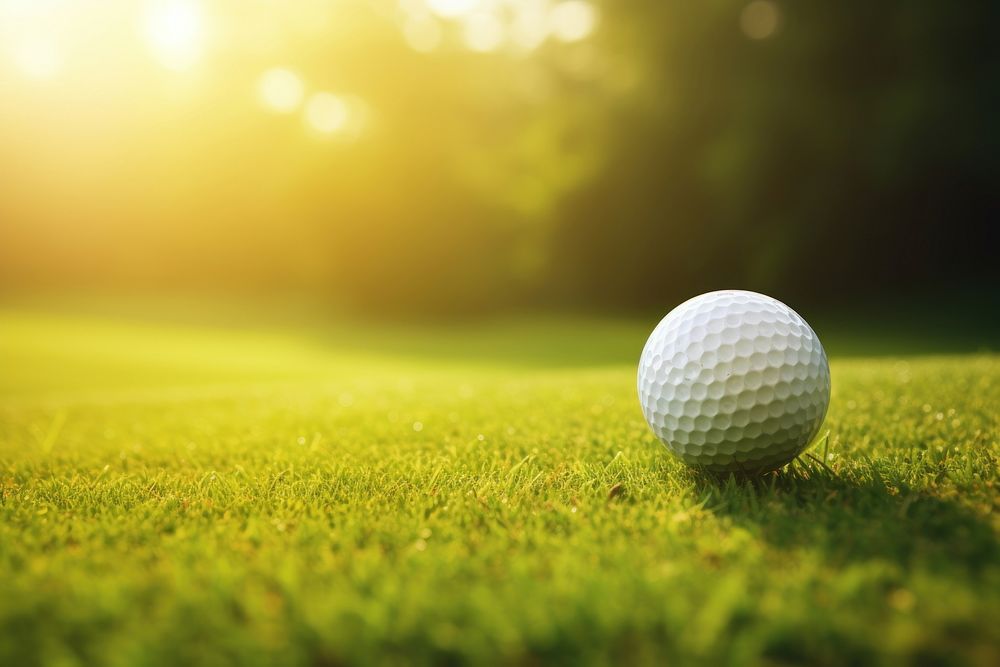 Grass golf sunlight outdoors. AI generated Image by rawpixel.