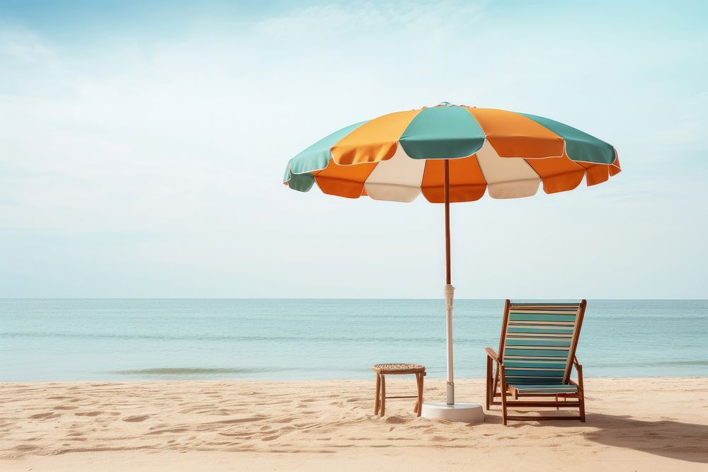Summer beach chair furniture. AI generated Image by rawpixel.