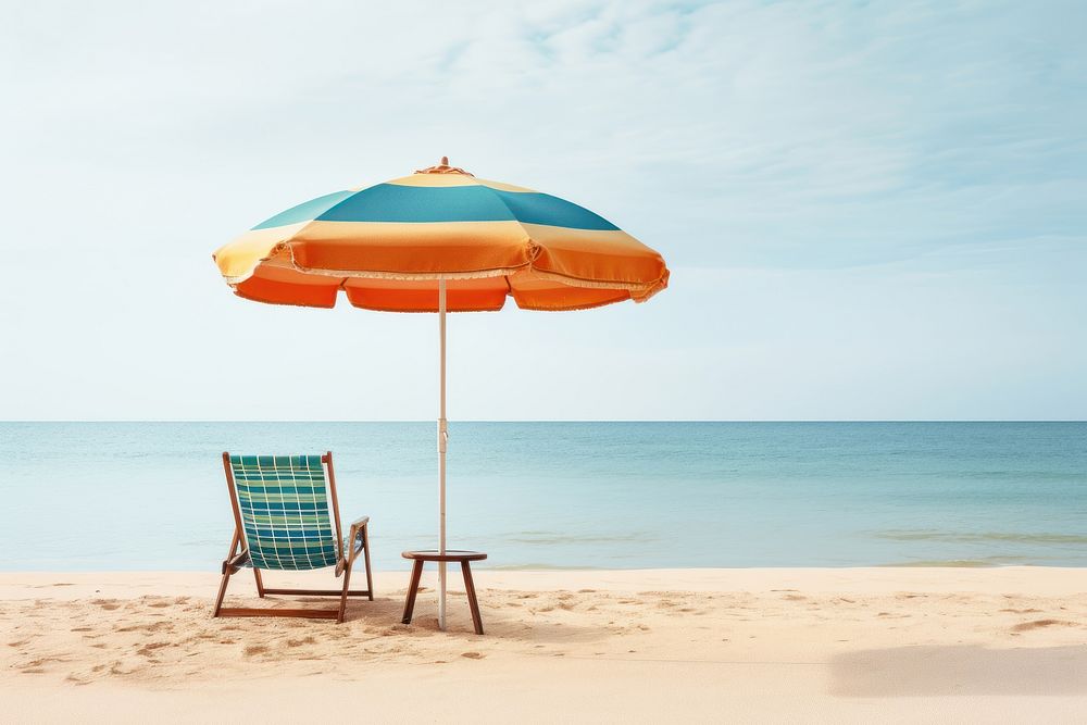 Summer beach chair furniture. AI generated Image by rawpixel.