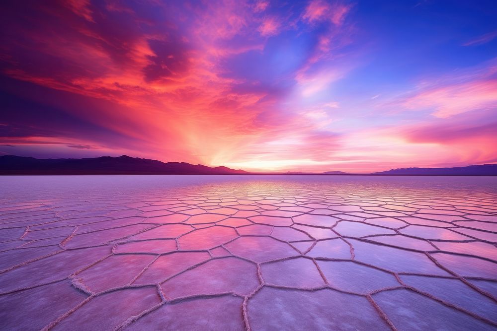 Sunset landscape outdoors horizon.