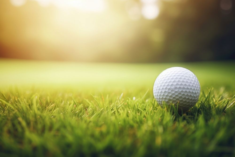 Grass field golf ball. AI generated Image by rawpixel.