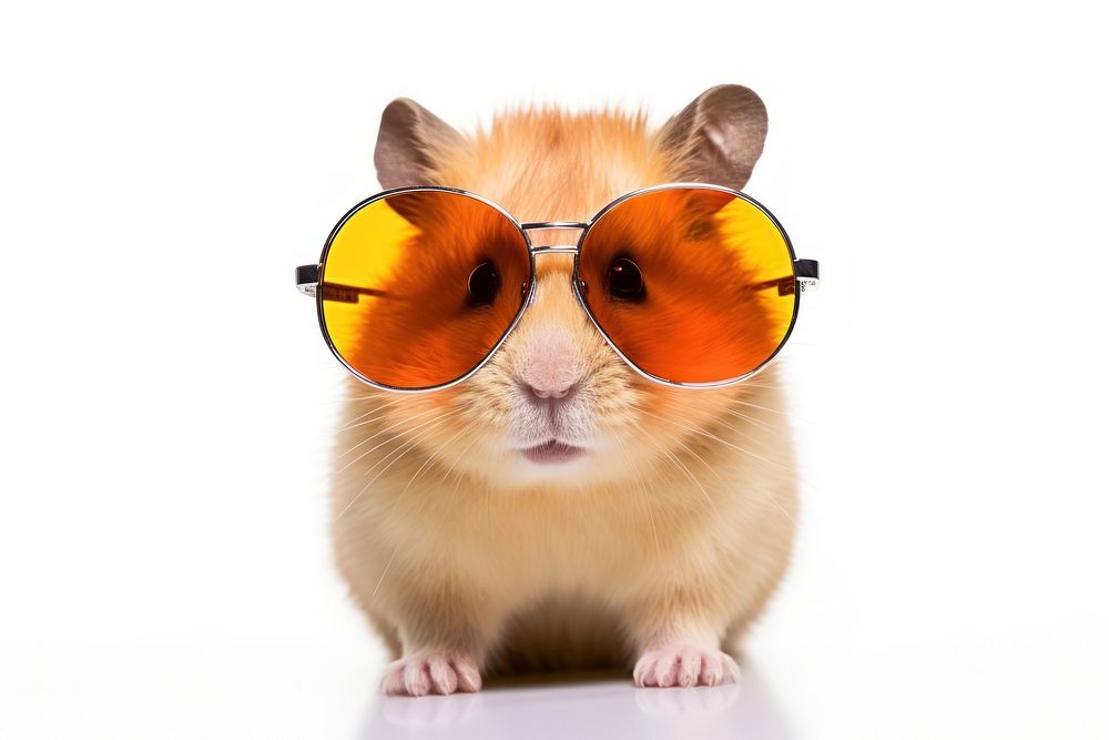 Sunglasses hamster mammal animal. AI generated Image by rawpixel.