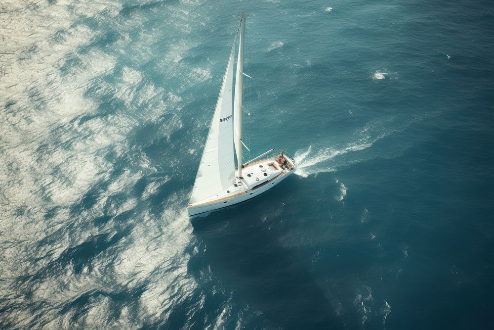 Sailboat vehicle sports yacht. AI generated Image by rawpixel.