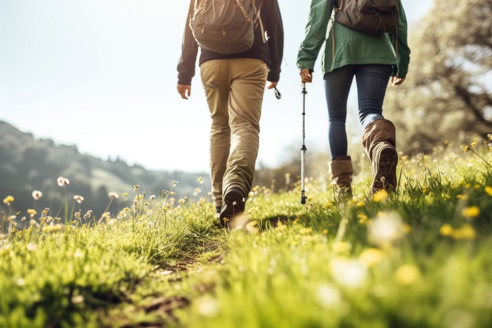 Footwear walking meadow hiking. 