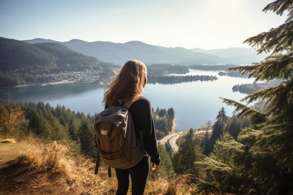 Hiking photography wilderness landscape. AI generated Image by rawpixel.