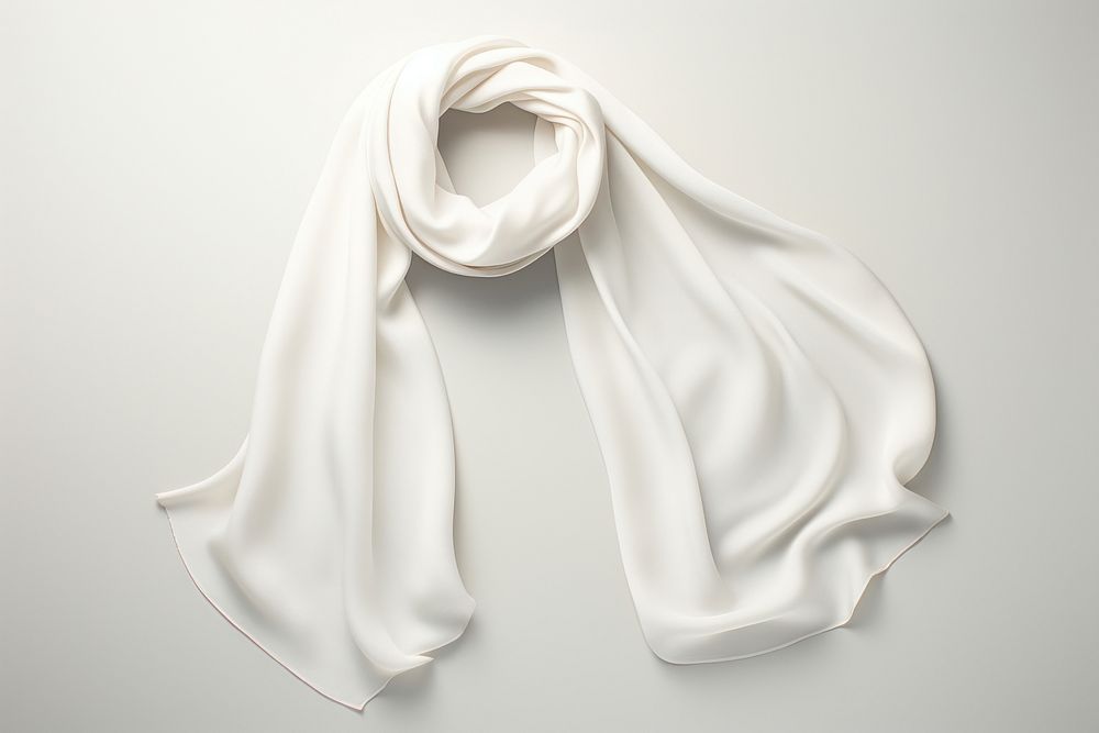 White scarf silk simplicity. AI generated Image by rawpixel.