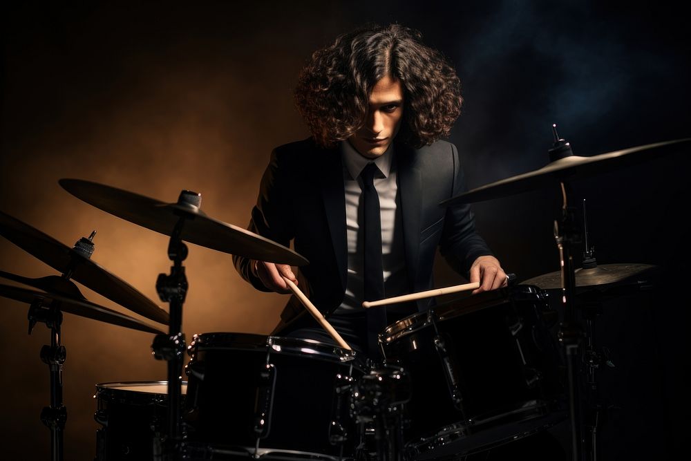 Drummer percussion musician drums. AI generated Image by rawpixel.