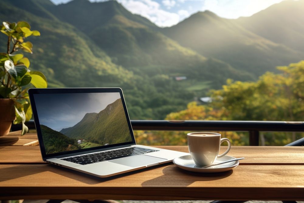 Computer laptop coffee table. 